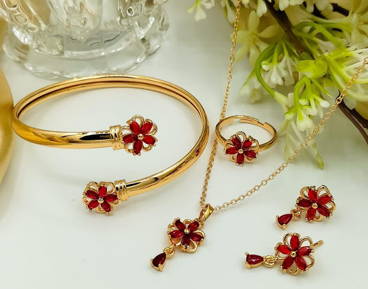 Gold plated Zircon Combo Set